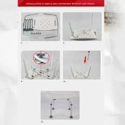 Bathroom and Shower Chair Elderly Folding Bath Chair Furniture Stool Shower Bench Non-slip Bath Chair 6 Gears Height Adjustable