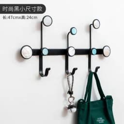 HQ IA01 Geometric Iron Art Wall Decoration Coat Key Hanger Hook Black Steel Golden Tips for Bar Cafe Home Living Room