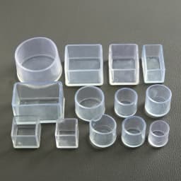 4pcs Silicone Chair Leg Socks Transparent Square Table Floor Feet Cover Protector Pads Furniture Pipe Hole Plugs Home Decor