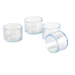 4pcs Silicone Chair Leg Socks Transparent Square Table Floor Feet Cover Protector Pads Furniture Pipe Hole Plugs Home Decor