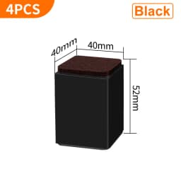 Bed Furniture Square Risers Solid Steel Bed Furniture Post Lifts Protect Floors Anti Scratch Wood and Carpet Surface Heavy Duty