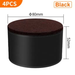 Bed Furniture Square Risers Solid Steel Bed Furniture Post Lifts Protect Floors Anti Scratch Wood and Carpet Surface Heavy Duty