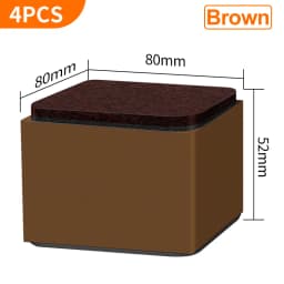 Bed Furniture Square Risers Solid Steel Bed Furniture Post Lifts Protect Floors Anti Scratch Wood and Carpet Surface Heavy Duty