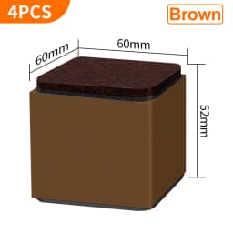 Bed Furniture Square Risers Solid Steel Bed Furniture Post Lifts Protect Floors Anti Scratch Wood and Carpet Surface Heavy Duty