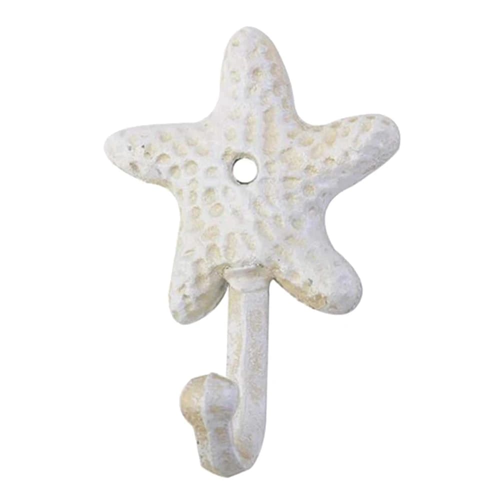 Starfish Cast Iron Decorative Wall Hooks Coats Aprons Hats Towels Hooks Beach Ocean Theme Chic Metal Hooks