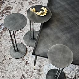 classical luxury small metal iron coffee table removable round gold side table modern