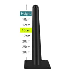 KAK 4pcs Gold Furniture Legs Black Cold Rolled Steel Table Feet Sofa Bed Leg Replacement 800KG Heavy Duty Furniture Hardware