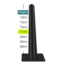 KAK 4pcs Gold Furniture Legs Black Cold Rolled Steel Table Feet Sofa Bed Leg Replacement 800KG Heavy Duty Furniture Hardware