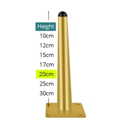 KAK 4pcs Gold Furniture Legs Black Cold Rolled Steel Table Feet Sofa Bed Leg Replacement 800KG Heavy Duty Furniture Hardware