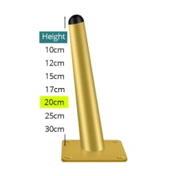 KAK 4pcs Gold Furniture Legs Black Cold Rolled Steel Table Feet Sofa Bed Leg Replacement 800KG Heavy Duty Furniture Hardware