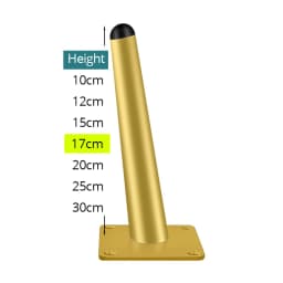 KAK 4pcs Gold Furniture Legs Black Cold Rolled Steel Table Feet Sofa Bed Leg Replacement 800KG Heavy Duty Furniture Hardware