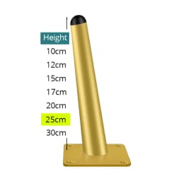 KAK 4pcs Gold Furniture Legs Black Cold Rolled Steel Table Feet Sofa Bed Leg Replacement 800KG Heavy Duty Furniture Hardware