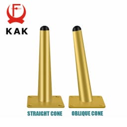 KAK 4pcs Gold Furniture Legs Black Cold Rolled Steel Table Feet Sofa Bed Leg Replacement 800KG Heavy Duty Furniture Hardware