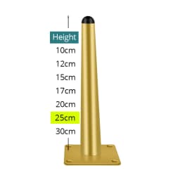 KAK 4pcs Gold Furniture Legs Black Cold Rolled Steel Table Feet Sofa Bed Leg Replacement 800KG Heavy Duty Furniture Hardware