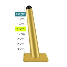 KAK 4pcs Gold Furniture Legs Black Cold Rolled Steel Table Feet Sofa Bed Leg Replacement 800KG Heavy Duty Furniture Hardware