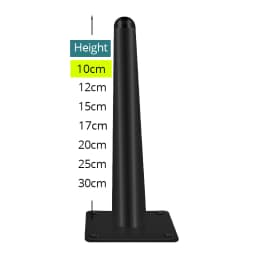 KAK 4pcs Gold Furniture Legs Black Cold Rolled Steel Table Feet Sofa Bed Leg Replacement 800KG Heavy Duty Furniture Hardware