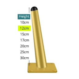 KAK 4pcs Gold Furniture Legs Black Cold Rolled Steel Table Feet Sofa Bed Leg Replacement 800KG Heavy Duty Furniture Hardware