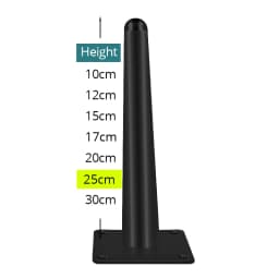 KAK 4pcs Gold Furniture Legs Black Cold Rolled Steel Table Feet Sofa Bed Leg Replacement 800KG Heavy Duty Furniture Hardware