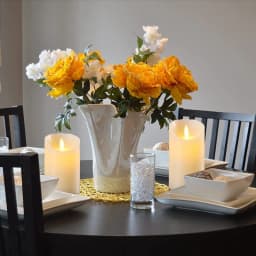 LED Candles, Flickering Flameless Candles, Rechargeable Candle, Real Wax Candles with Remote Control,12.5cm A