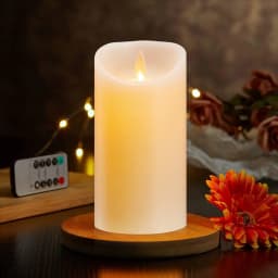 LED Candles, Flickering Flameless Candles, Rechargeable Candle, Real Wax Candles with Remote Control,12.5cm A