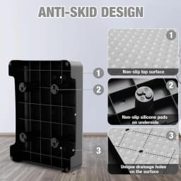 Non-Slip Step Platform Indoor and Outdoor, Portable Step Riser for Adults & Seniors, Safety Step for Car, Bedside, Shower