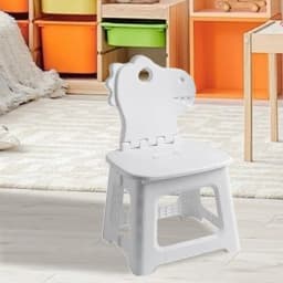 Folding Step Stool Cute Animal Kids Folding Chairs With Back Support Thickened Seat Furniture Home Shoe Changing Chair For Home