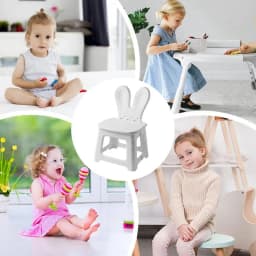 Folding Step Stool Cute Animal Kids Folding Chairs With Back Support Thickened Seat Furniture Home Shoe Changing Chair For Home