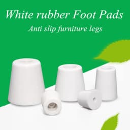 8Pcs White Rubber Feet Non-slip Furniture Feet Chair Floor Protector Table Leg Cover Cabinet Bottom Pads Furniture Legs