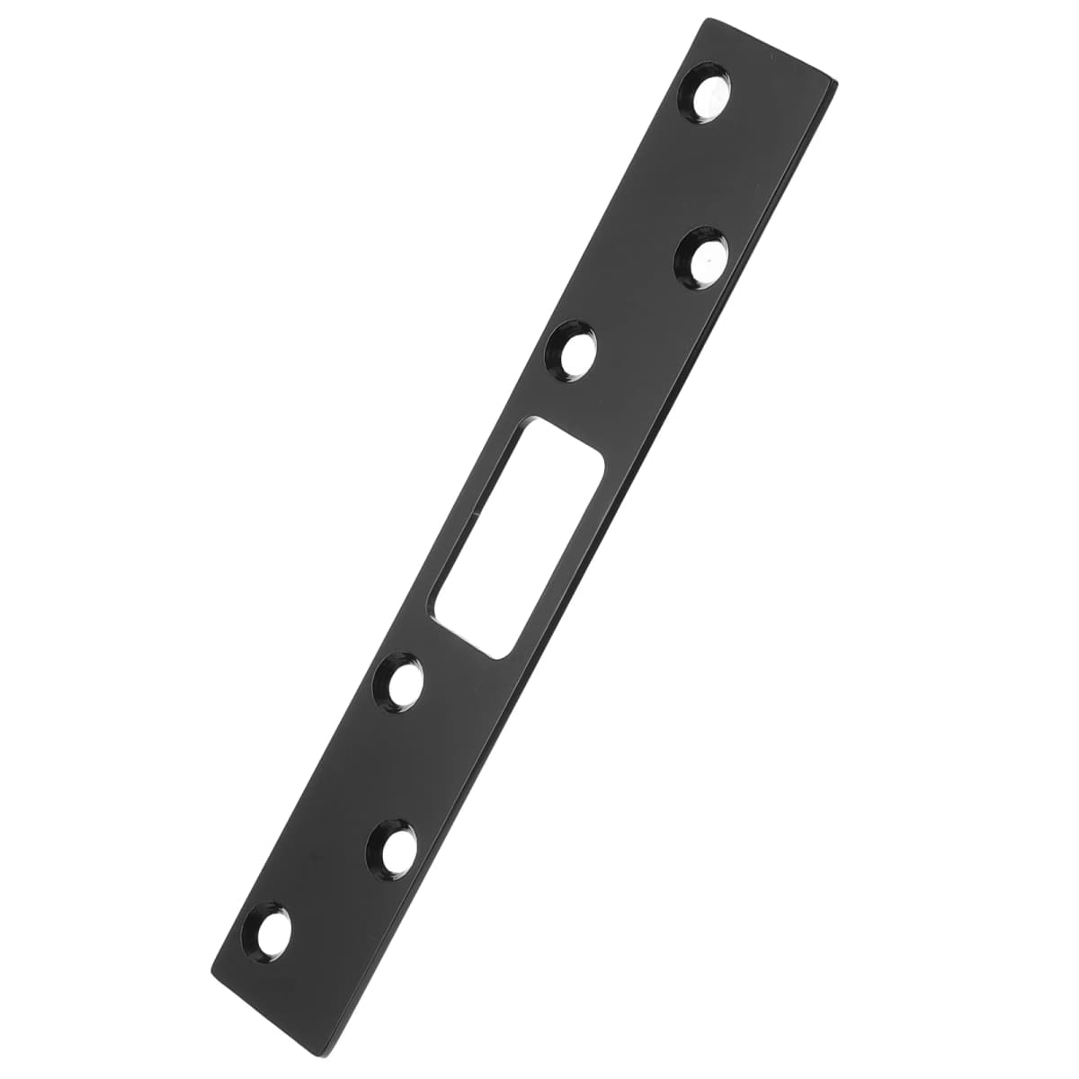 Stainless Steel Door Strike Plate Heavy Duty Security Latch Reinforcement Plate 6 Screws Exterior Interior Doors Black
