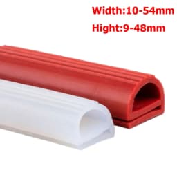 1/2/5Meter High Temperature Resistance Red White E Shape Highly Elastic Silicone Strip Suitable For Ovens Steaming Machine