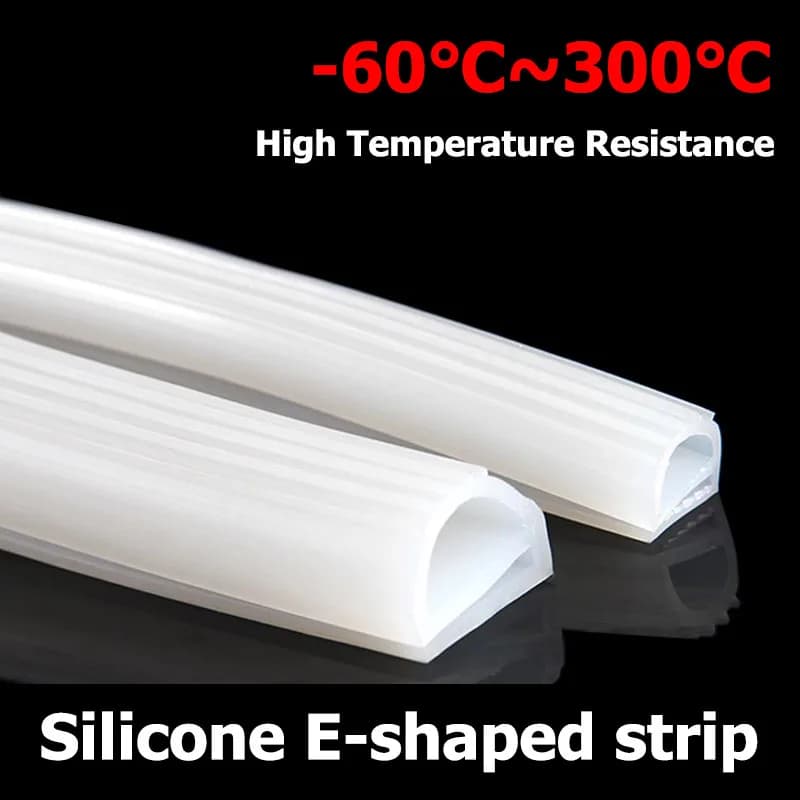 1/2/5Meter High Temperature Resistance Red White E Shape Highly Elastic Silicone Strip Suitable For Ovens Steaming Machine