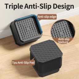 Adjustable-Height Round Furniture Risers: For Sofa & Coffee Table Leg Protection, High Load-Bearing, Triple Anti-Slip