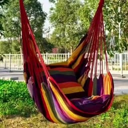 Outdoor Swing Hammock Chair Canvas Leisure Chair No Pillow Or Cushion Dormitory Hammock Swing Rocking Chair(With Storage Bag