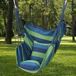 Outdoor Swing Hammock Chair Canvas Leisure Chair No Pillow Or Cushion Dormitory Hammock Swing Rocking Chair(With Storage Bag