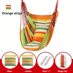 Outdoor Swing Hammock Chair Canvas Leisure Chair No Pillow Or Cushion Dormitory Hammock Swing Rocking Chair(With Storage Bag