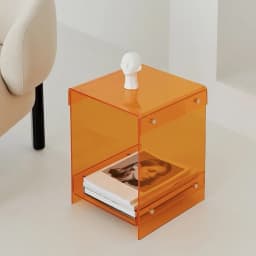 Acrylic transparent edge table creative design Nordic simple sofa coffee table bedside table Internet celebrity