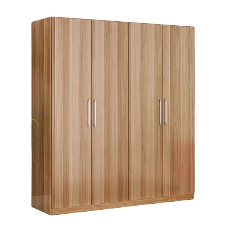 Factory Direct Supply Cheap Simple Modern Two Three Four Doors Wooden Clothes Wardrobe Closet for Bedroom Furniture