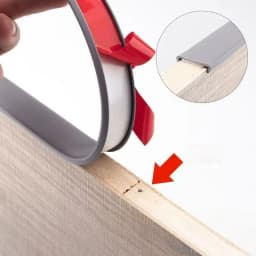 1pc 5m/196.85in Self Adhesive PVC Edge Banding Strip Sealing Tape U-Shaped Strip for Furniture Cabinet Desk Edge Guard Protector