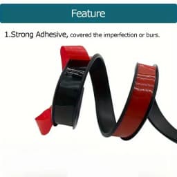 1pc 5m/196.85in Self Adhesive PVC Edge Banding Strip Sealing Tape U-Shaped Strip for Furniture Cabinet Desk Edge Guard Protector