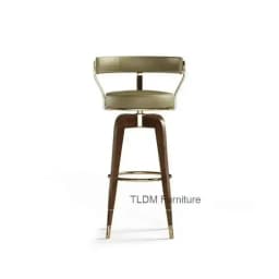 Chair Steel Luxury Stainless American Modern Bar Creative Chair for Kitchen Reception Bar Stool Solid Wood High Stools