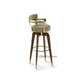 Chair Steel Luxury Stainless American Modern Bar Creative Chair for Kitchen Reception Bar Stool Solid Wood High Stools