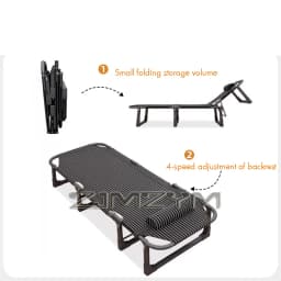 Portable Folding Recliner Lunch Single Bed Portable Small Bed Folding Bed Workbench Lunch Folding Chair Breathable and Foldable