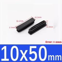 Black Square Plastic Black Blanking End Cap Pipe Plug Foot Furniture Inner Plug Cover 10x10mm ~ 100x100mm