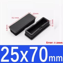 Black Square Plastic Black Blanking End Cap Pipe Plug Foot Furniture Inner Plug Cover 10x10mm ~ 100x100mm