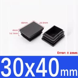 Black Square Plastic Black Blanking End Cap Pipe Plug Foot Furniture Inner Plug Cover 10x10mm ~ 100x100mm