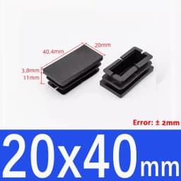 Black Square Plastic Black Blanking End Cap Pipe Plug Foot Furniture Inner Plug Cover 10x10mm ~ 100x100mm