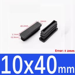 Black Square Plastic Black Blanking End Cap Pipe Plug Foot Furniture Inner Plug Cover 10x10mm ~ 100x100mm