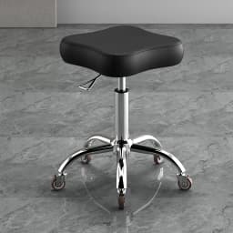 Height Adjustable Swivel Stool with Wheels PU Leather Rolling Stool for Home Kitchen Salon Nail Studio Ergonomic Barber Chair