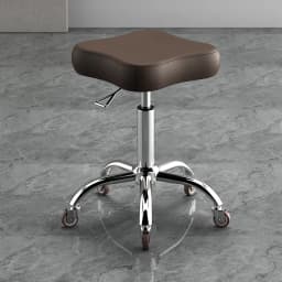 Height Adjustable Swivel Stool with Wheels PU Leather Rolling Stool for Home Kitchen Salon Nail Studio Ergonomic Barber Chair
