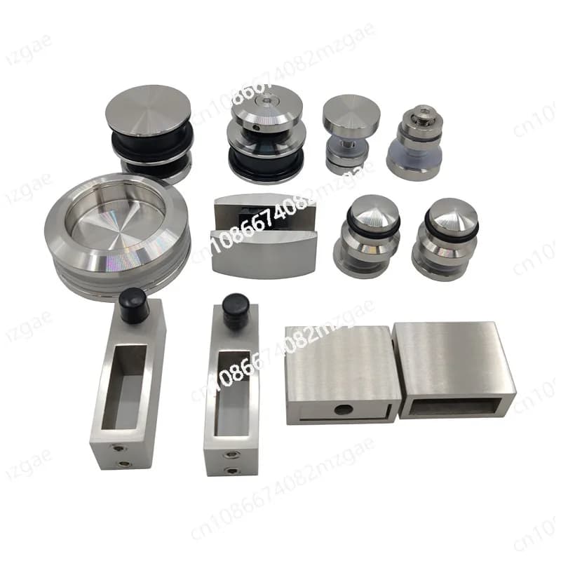 Shower Room Glass Sliding Door Hardware Kit Stainless Steel Sliding Door Pulley Bathroom Accessories